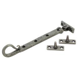 From The Anvil Shepherd's Crook Casement Window Stay - 8"/200mm Length - Pewter
