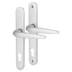 Trojan Sparta uPVC Multipoint Door Handle - Long Plate - 92mm c/c - Silver