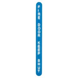 Altro Fire Door Keep Shut Door Sign - Long Oval Shape Lollipop Design - 150 x 13mm - Rigid Plastic