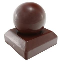 TIMCO Ball Fence Post Cap for 3" / 100mm Posts - Oxide Red
