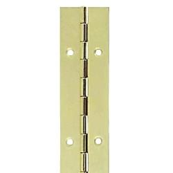 Touchpoint Steel Continuous Piano Hinge - 1830 x 32 x 0.7mm - Polished Brass