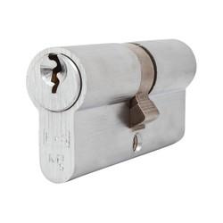 Eurospec 5 Pin 70mm Euro Double Cylinder - 35 + 35mm - Satin Chrome - Keyed to Differ
