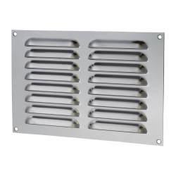Altro Hooded Louvre Vent - 229 x 152mm - 6650mm² Free Air Flow - Polished Stainless Steel
