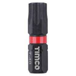 TIMCO Impact Driver Bits - Torx - T40 - 25mm Length - Pack of 10