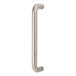 Altro Satin Stainless Steel 19mm D-Bar Door Pull Handle - Bolt Fix - 229mm Centres