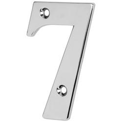 79mm Screw Fix Door Numeral - 7 - Bright Chrome
