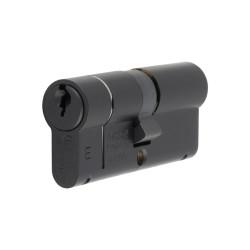 Eurospec 1 Star 6 Pin 80mm Euro Double Cylinder - 40 + 40mm - Matt Black - Keyed to Differ