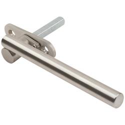 Jedo Round Bar Locking Espagnolette Casement Window Handle - Right Hand - Satin Stainless Steel