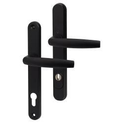 Hoppe PAS24 1530/3259N uPVC Multipoint Door Handle - Long Plate - 92mm c/c - 70mm door - Black