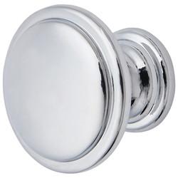 Hampstead Disc Round Cabinet Knob - 30mm Diameter - Polished Chrome