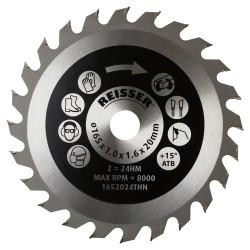 Reisser TCT Circular Saw Blade - 165 x 20mm - 24T - Wood - Thin Kerf