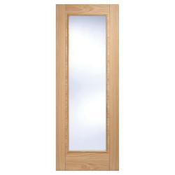 LPD Vancouver Pattern 10 1 Light Clear Glazed Pre-Finished Internal Door - 2040 x 726 x 40mm - Oak