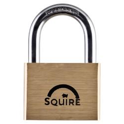 Squire LN60 Lion Open Shackle Padlock - 60mm Body - 35.5 x 33.5mm Shackle - Brass