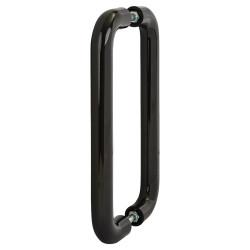 Hoppe AR602/425 Ebony Black Nylon D-Bar Door Pull Handles - Back to Back - 425mm c/c