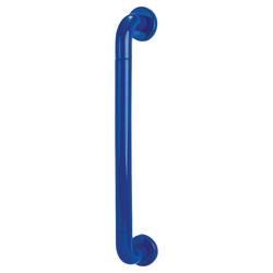 Hoppe AR602/600 Cobalt Blue Nylon D-Bar Door Pull Handle on Rose - Screw Fix - 600mm c/c