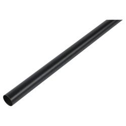 Rothley 25mm Curtain Pole / Wardrobe Hanging Rail - 1829mm Length - Matt Black