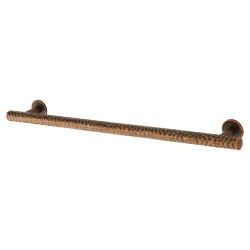 Hampstead Kendal 10.5mm Hammered T-Bar Cabinet Pull Handle - 224mm Centres - Antique Brass
