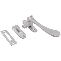 Altro Cast Victorian Mortice & Hook Plate Casement Window Fastener - Reversible - Satin Chrome