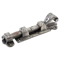 Olde Forge Polished Iron Straight Barrel Bolt - Blacksmith Range - 152 x 37mm