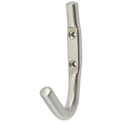 Hampstead Single Bar Coat Hook - 80 x 10mm - Satin Stainless Steel