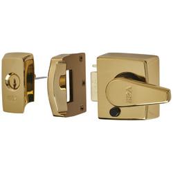 ERA BS8621:2007 Keyless Egress Nightlatch - 40mm Backset - Polished Brass Case/Cylinder