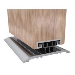 Norsound 850 Door Bottom Seal - 1000mm Length - Satin Anodised Aluminium