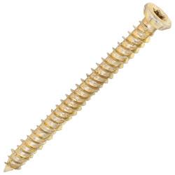 SiDAX Concrete Screw - Countersunk - Yellow Zinc - 7.5 x 80mm - Pack of 100