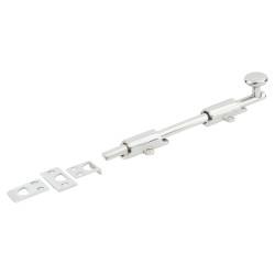 Hampstead French Door Bolt/Flat Section Bolt - 202 x 42mm - Polished Chrome