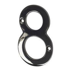 Altro 76mm Screw Fix Door Numeral - 8 - Black Nickel