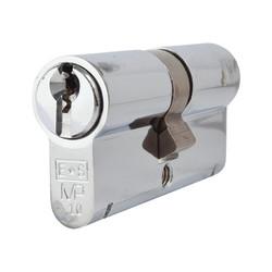 Eurospec 10 Pin 64mm Euro Double Cylinder - 32 + 32mm - Polished Chrome - Master Keyed
