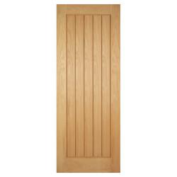 LPD Mexicano 5 Panel Pre-Finished Solid Internal Door - 2040 x 526 x 40mm - Oak