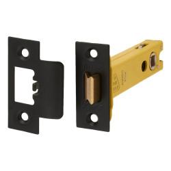 Altro Heavy Duty Bolt Through Tubular Latch - 103mm Case - 82mm Backset - Square - Matt Black