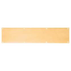 Hampstead Solid Brass Kick Plate - 838 x 200 x 1.2mm - 8 Screw Holes - Polished