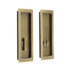 Burlington by Frelan Rectangular Flush Privacy Handle Set - 150mm - Antique Brass