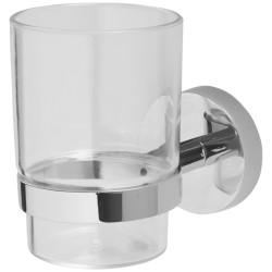 Croydex Romsey Tumbler & Holder - 95 x 67 x 105mm - Polished Chrome