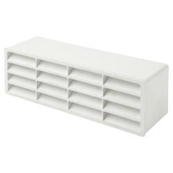 Manrose Slimline Air Brick and Adaptor - 204 x 60mm - White