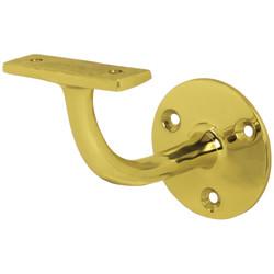 Altro Handrail Bracket - 75mm Projection - Polished Brass