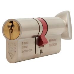 ERA 3 Star 6 Pin 80mm Euro Thumbturn Cylinder - 40mm Turn + 40mm - Satin Nickel/ Satin Brass