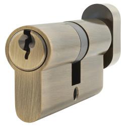 Altro 6 Pin 70mm Euro Thumbturn Cylinder - 35mm Turn + 35mm - Antique Brass - Keyed To Differ