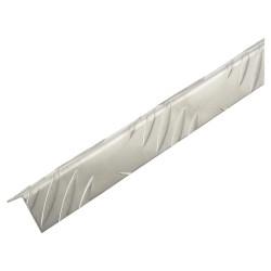 Rothley 1000mm Aluminium Angle - Equal Sided - 23.5 x 23.5 x 1.5mm - Checker Plate 5 Bar Tread - Raw
