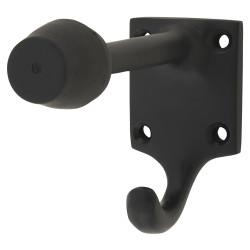 Hampstead Cubical Single Hat & Coat Hook with Buffer - 85 x 55mm - Matt Black