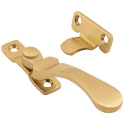 Altro Cast Victorian Wedge Casement Window Fastener - Reversible - Polished Brass