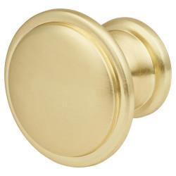Altro Rim Round Cabinet Knob - 30mm Diameter - Satin Brass