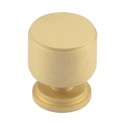 Burlington by Frelan Belgrave Stepped Round Cabinet Knob - 30mm Diameter - Satin Brass
