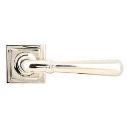 From The Anvil Polished Nickel Door Handles on Square Rose - Newbury Range