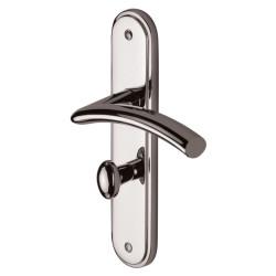 M Marcus Polished Chrome Bathroom Door Handles - Tosca Range - 205 x 42mm