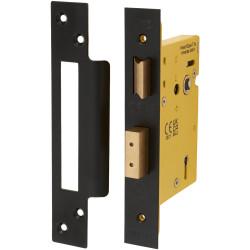 Altro Architectural 5 Lever Sashlock - 78mm Case - 57mm Backset - Square - Matt Black