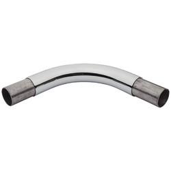 38mm Solid Brass 90° Curved Radius Elbow - Polished Chrome