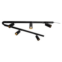 Forum Inlight Cayo GU10 5 Head Track Spotlight Kit - Black