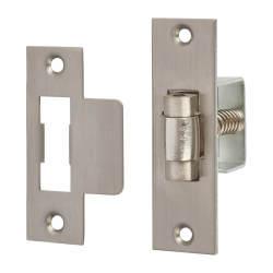 Altro Heavy Duty Adjustable Roller Catch - 22 x 76mm Faceplate - Satin Stainless Steel